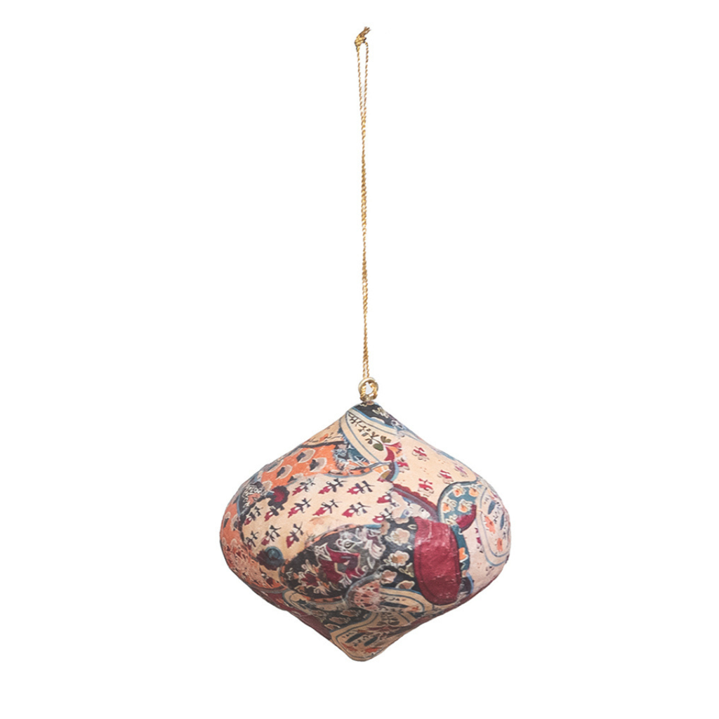 Block Printed Finial Ornaments (Eight Styles Available)