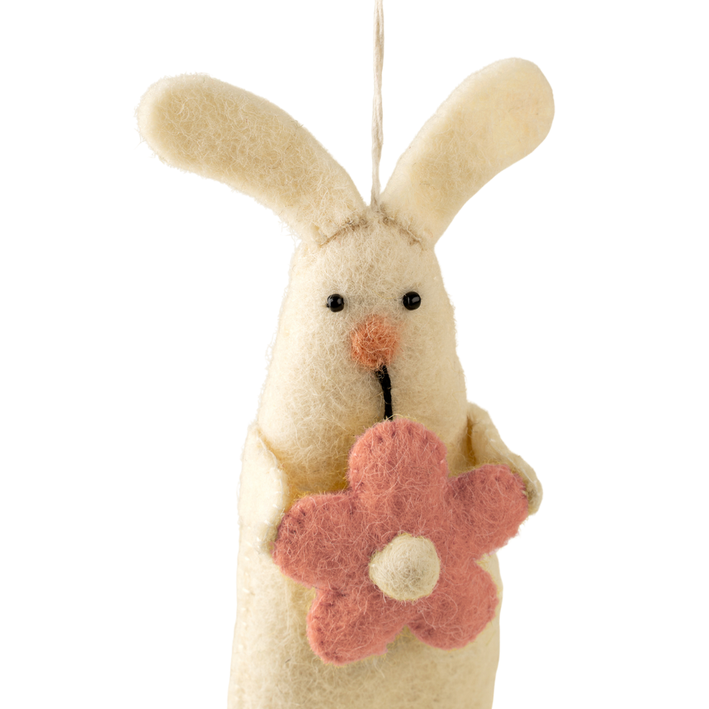 Blossom Bunny Ornament (Three Colours Available)