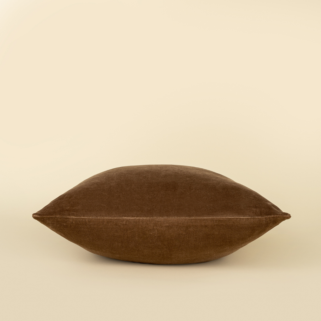 Vera Luxe Velvet Pillow - Caramel  (Two Sizes Available)