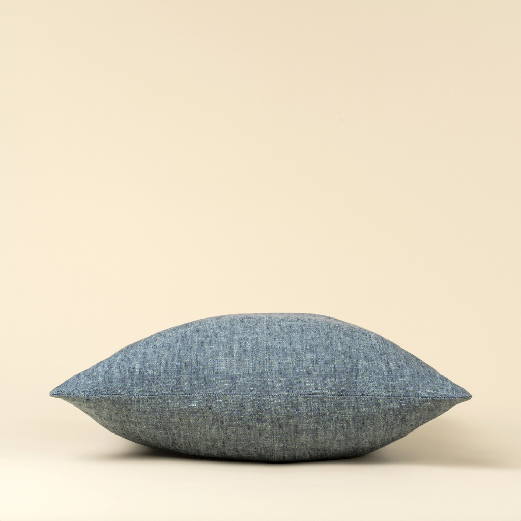 Linen Chambray Pillow - Denim (20" x 20")
