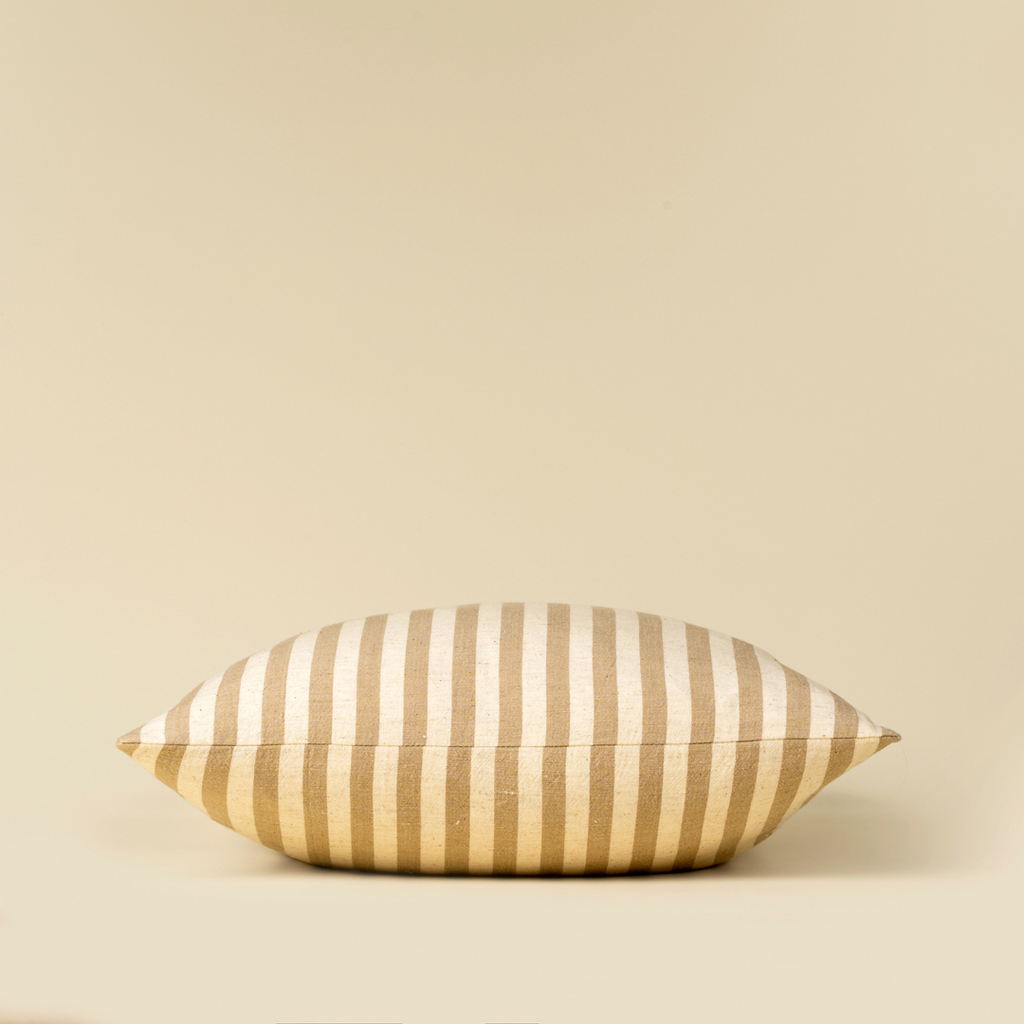 Narrow Stripe Pillow - Sand (20" x 20")