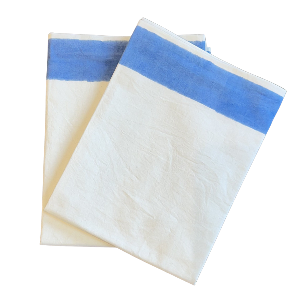 Single Border Shams - Light Blue (Set of Two)