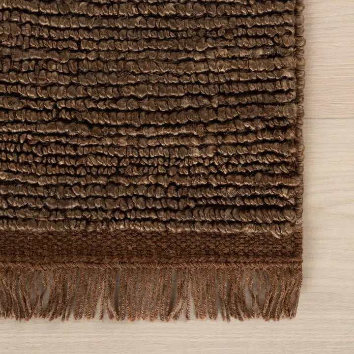 Dash & Albert - Varnu Textured Handmade Brown Jute Rug