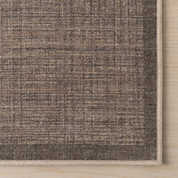 Dash & Albert - Palmer Modern Solid Burgundy Machine Washable Rug