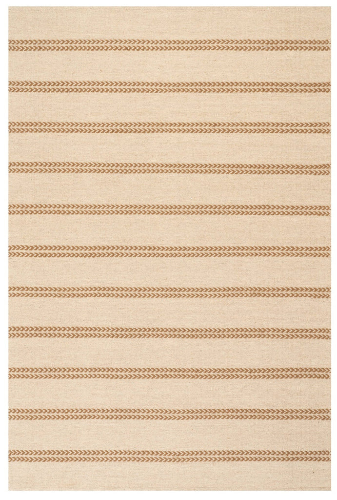 Dash & Albert - York Striped Tan Wool Rug