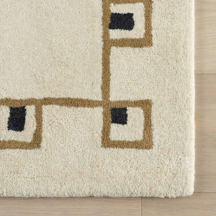 Dash & Albert - Yves Bordered Ivory Wool Rug