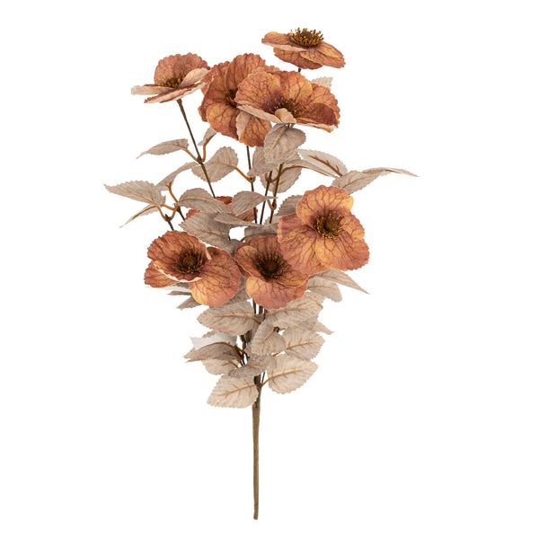 Wild Poppy Floral Stem - Rust