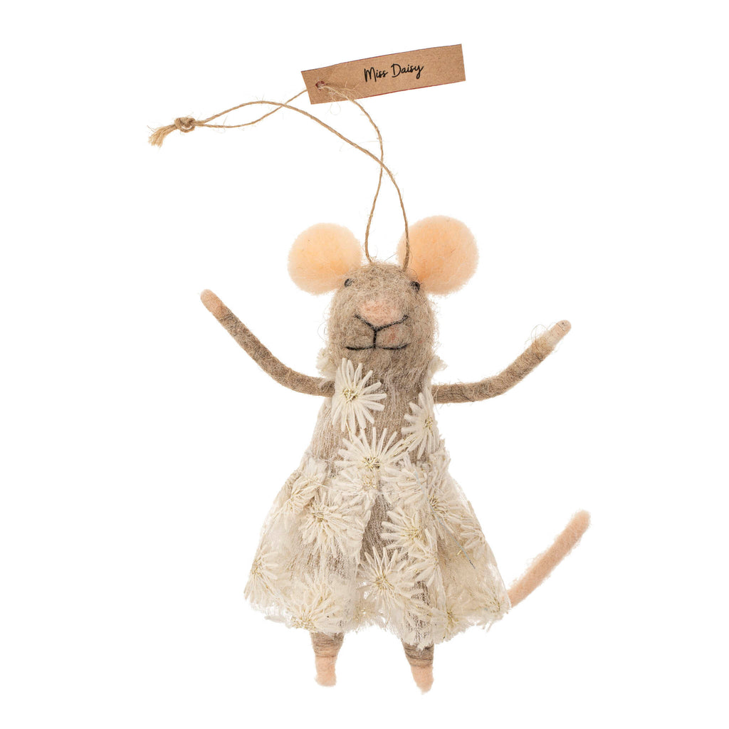 Miss Daisy Mouse Ornament