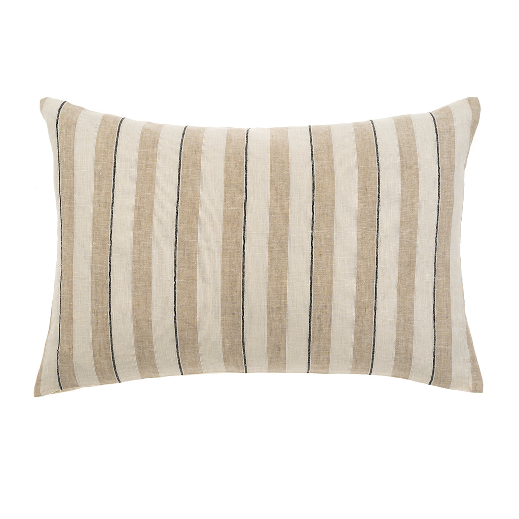 Seaside Stripe Linen Pillow (Two Sizes Available)