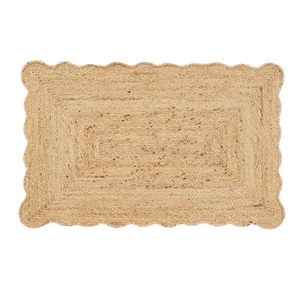 Scalloped Jute Rug (Two Sizes Available)