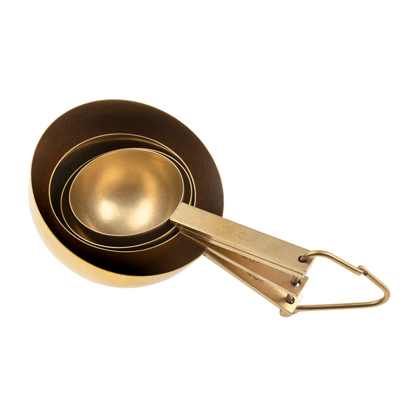 Set of Four Measuring Cups - Gold