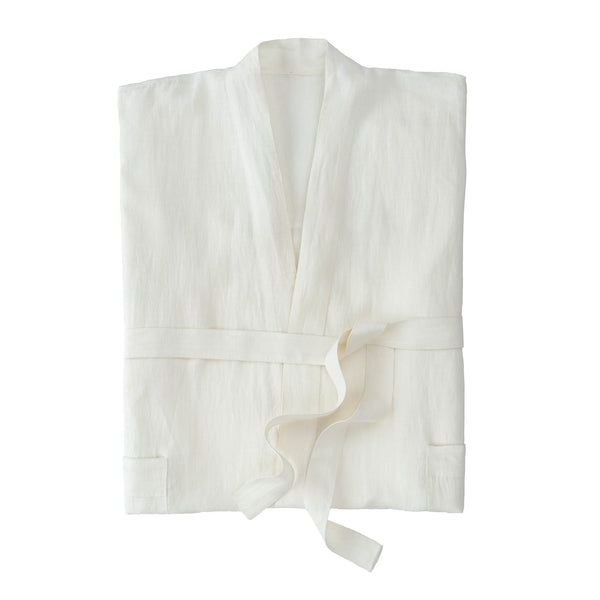 Linen Robe - Ivory