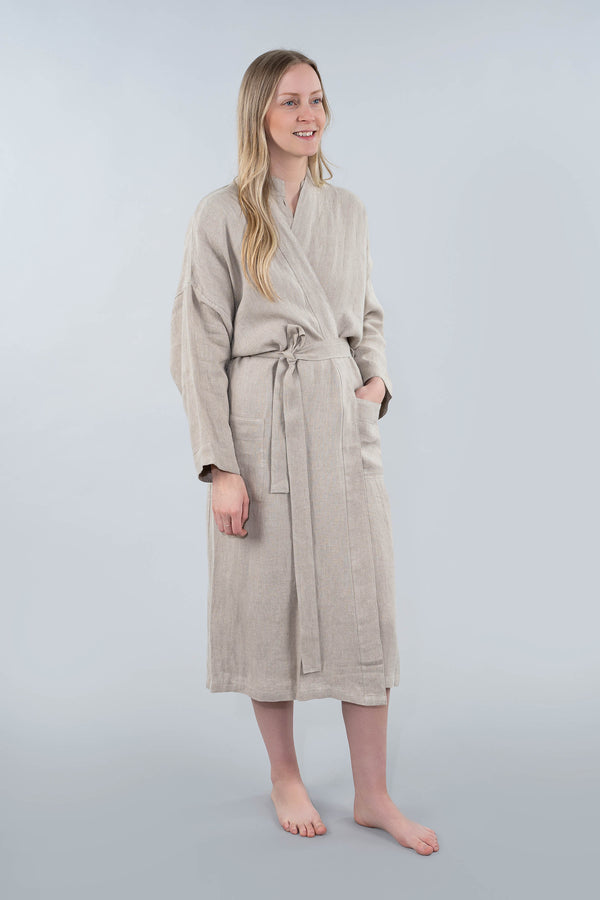 Linen Robe - Natural