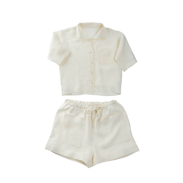 Linen Lounge Set - Ivory