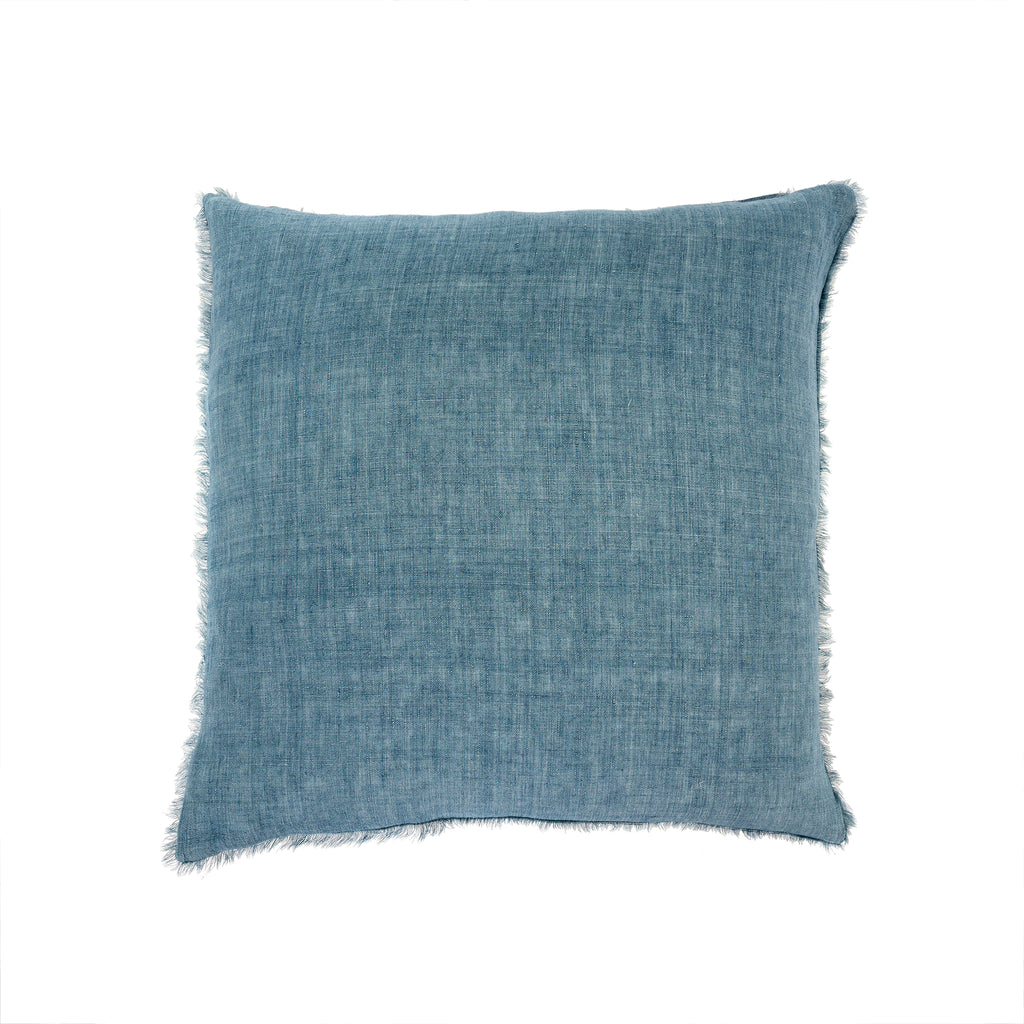 Lina Linen Pillow - Arctic Blue