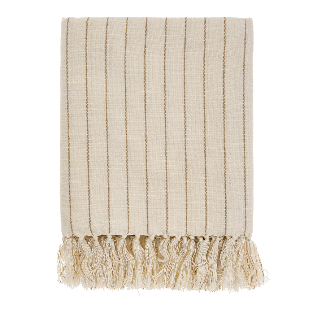Pinstripe Bath Towel - Sand