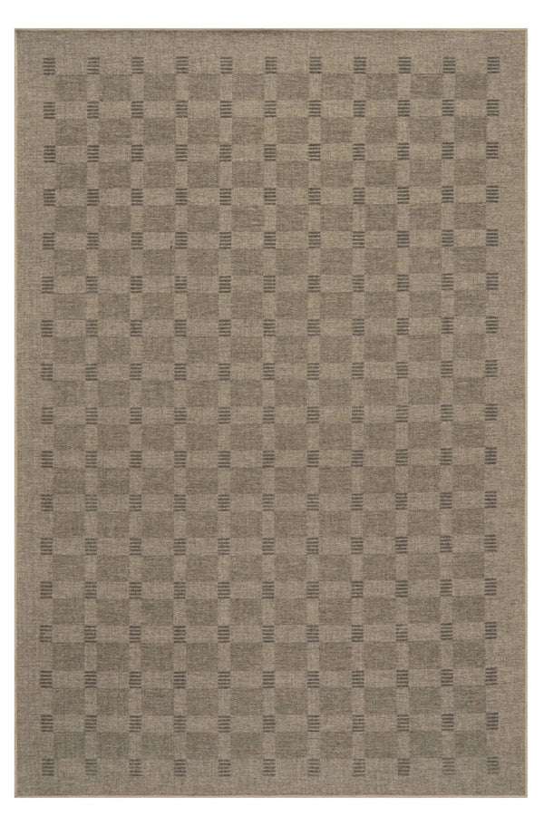 Dash & Albert - Walker Modern Checkered Brown Machine Washable Rug