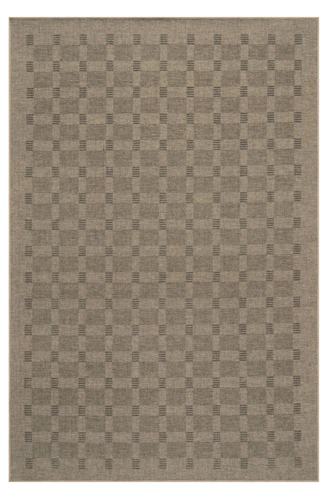 Dash & Albert - Walker Modern Checkered Brown Machine Washable Rug