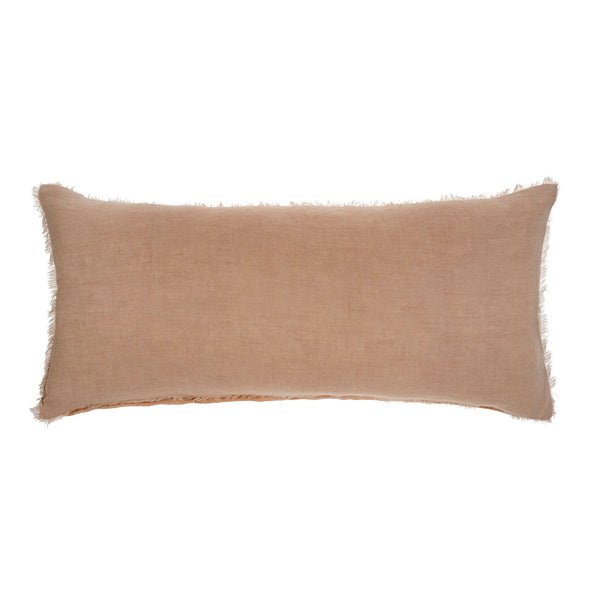 Lina Linen Bolster Pillow - Peony (14" x 31")