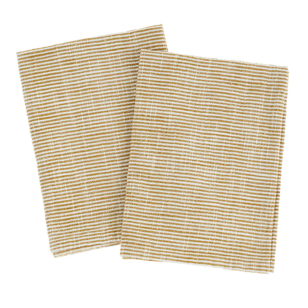 Striped Tea Towel - Ochre (Sold Individually)