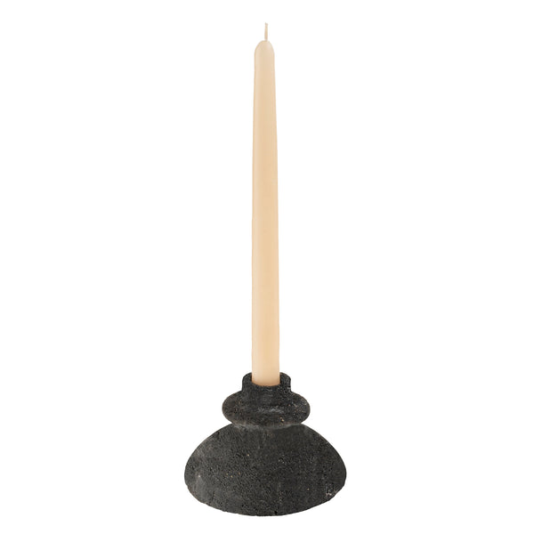 Arta Terracotta Candle Holders - Black (Three Sizes Available)