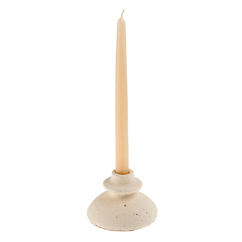Arta Terracotta Candle Holders - White (Three Sizes Available)