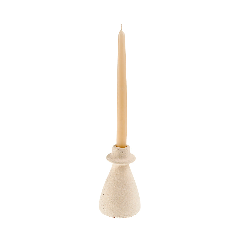 Arta Terracotta Candle Holders - White (Three Sizes Available)