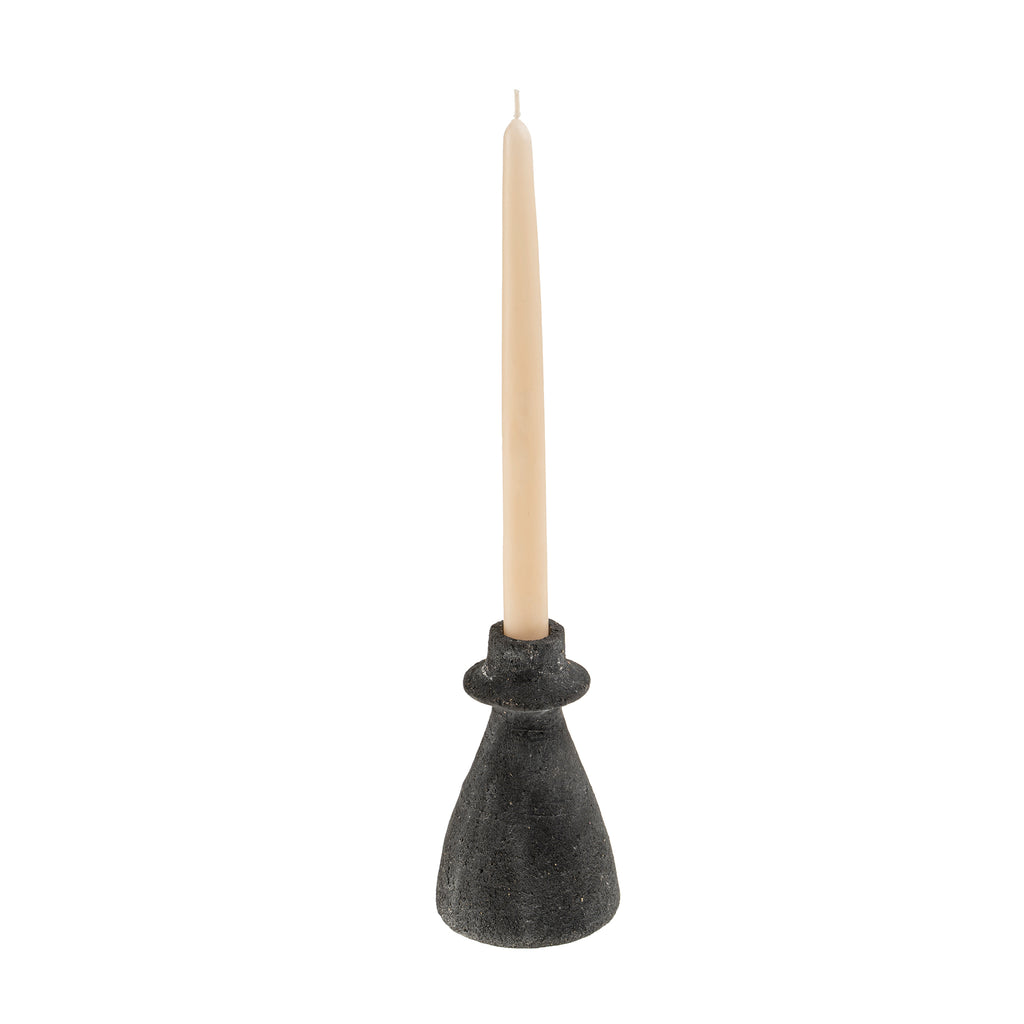 Arta Terracotta Candle Holders - Black (Three Sizes Available)
