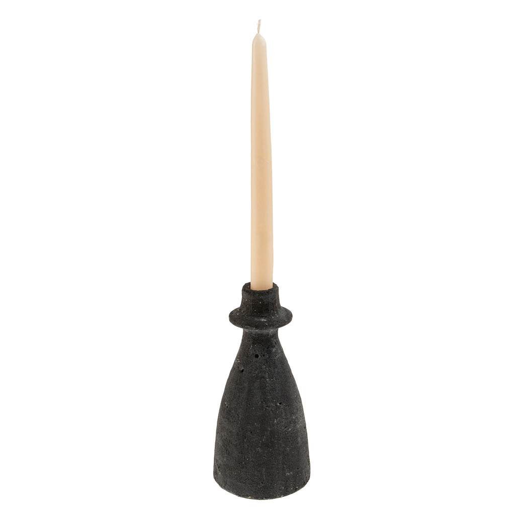 Arta Terracotta Candle Holders - Black (Three Sizes Available)