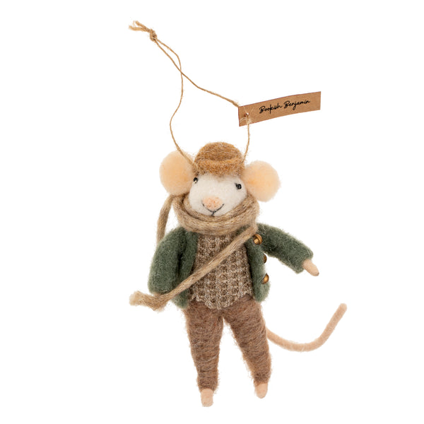 Bookish Benjamin Mouse Ornament