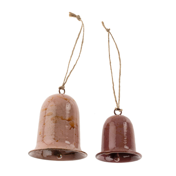 Enameled Bells - Antique Pink (Two Sizes Available)