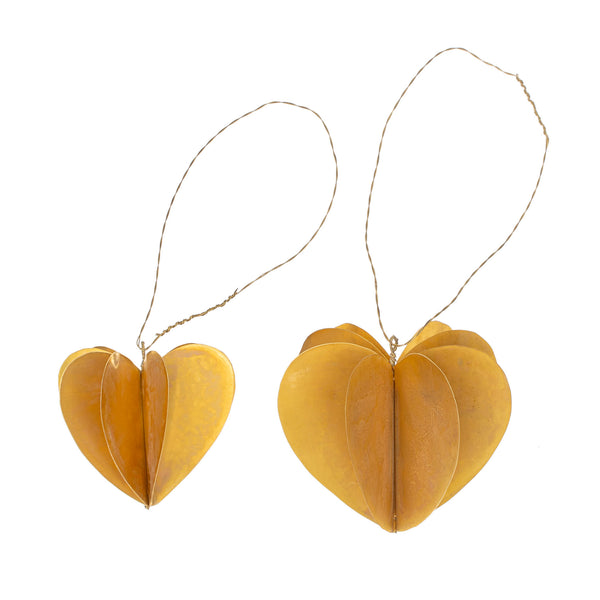 Origami Heart Ornaments (Two Sizes Available)