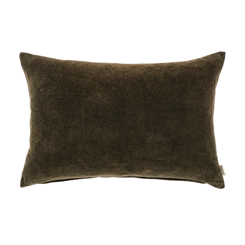 Vera Velvet Pillow - Avocado (16" x 24")