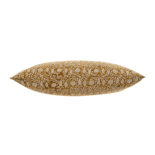 Tulsi Block Print Pillow - Ochre (16" x 24")