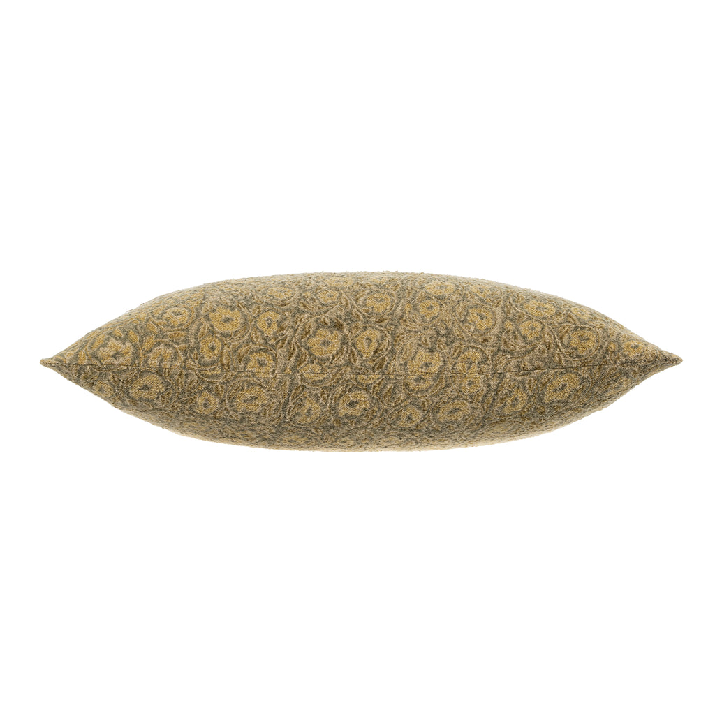 Lata Block Print Boucle Pillow (16" x 24")