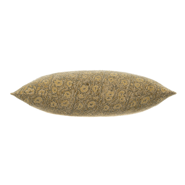 Lata Block Print Boucle Pillow (16" x 24")