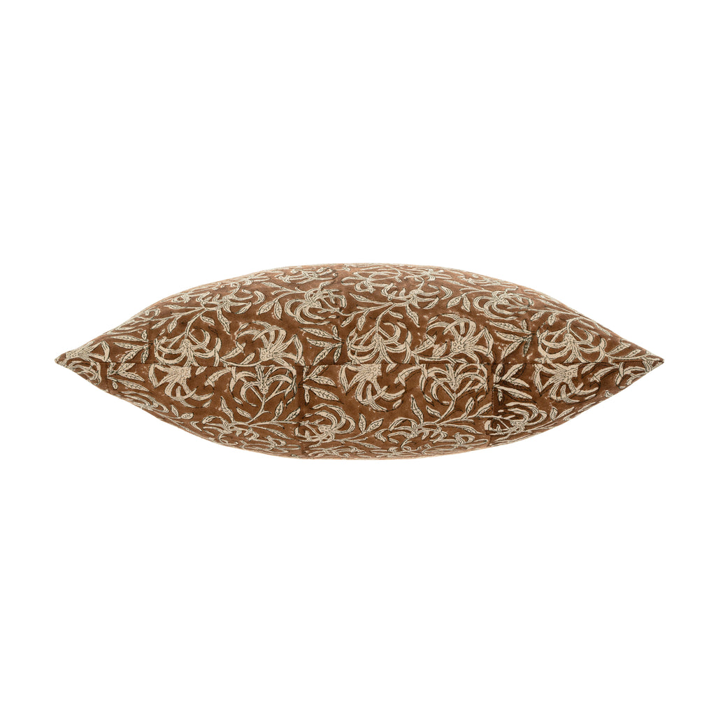 Saffron Block Print Pillow (20" x 20")