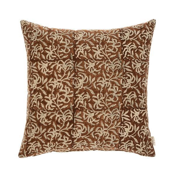 Saffron Block Print Pillow (20" x 20")