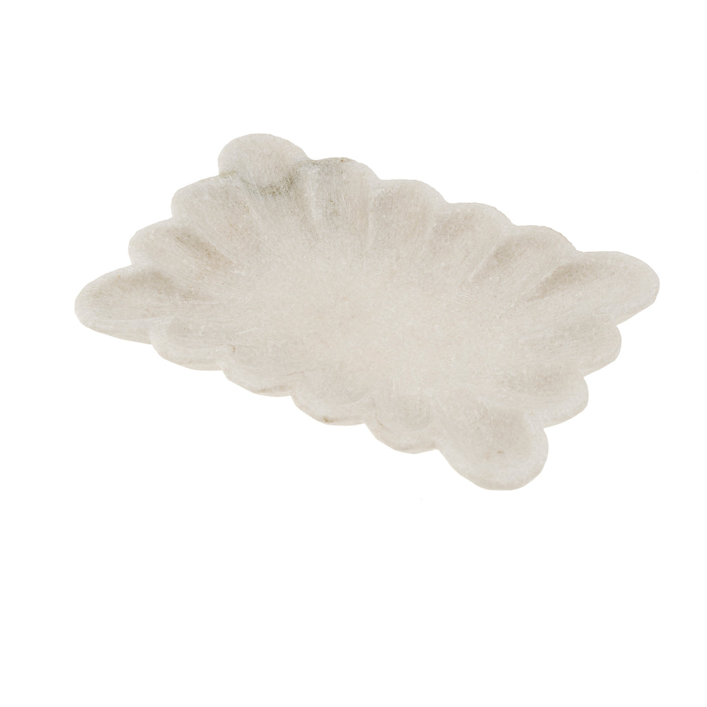 Scalloped Marble Dish