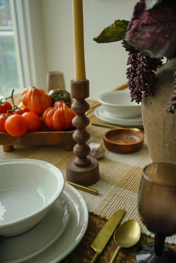 Woodspun Candle Holders (Two Sizes Available)