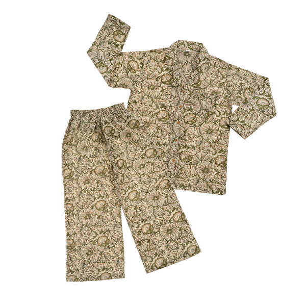 Pallavi Block Print Pyjama Set (Two Sizes Available)