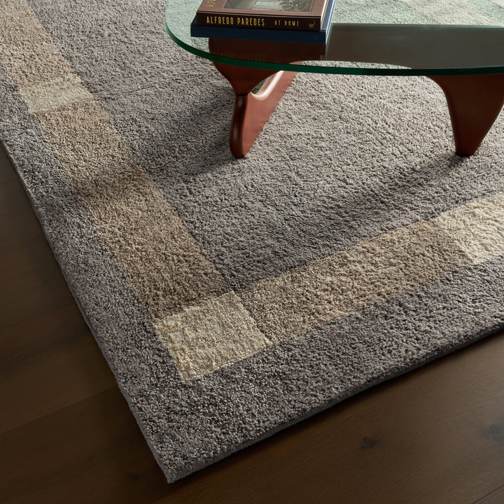 Dash & Albert - Silja Bordered Blue Cotton Rug