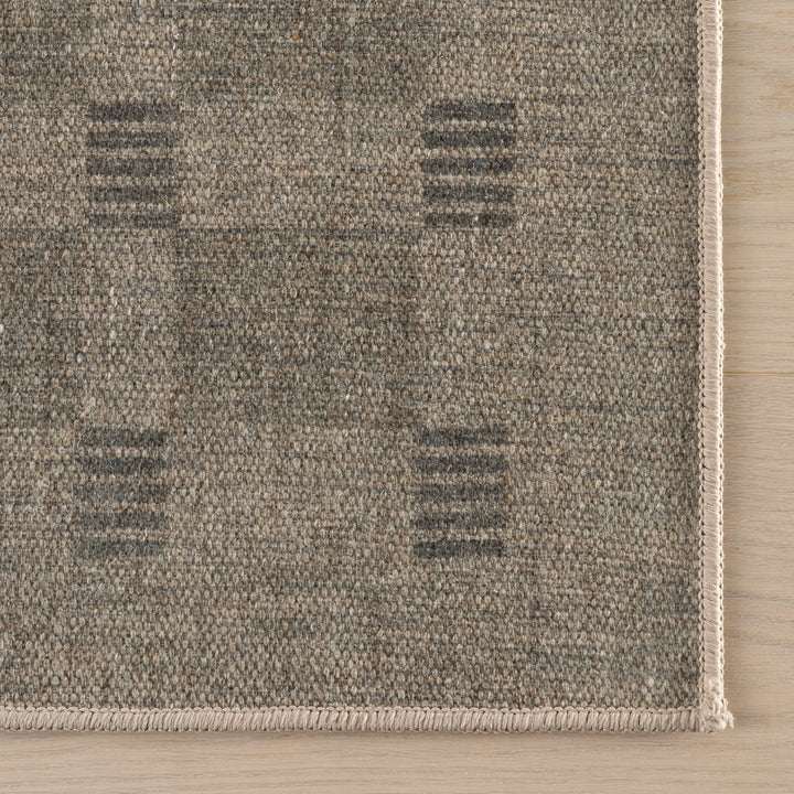 Dash & Albert - Walker Modern Checkered Brown Machine Washable Rug