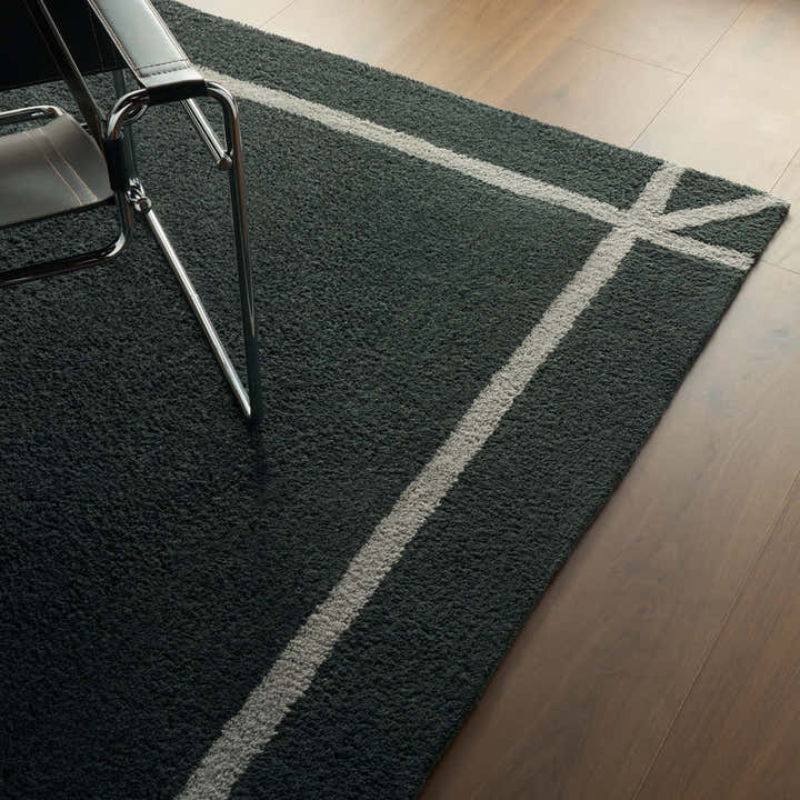 Dash & Albert - Sivra Bordered Blue Cotton Rug