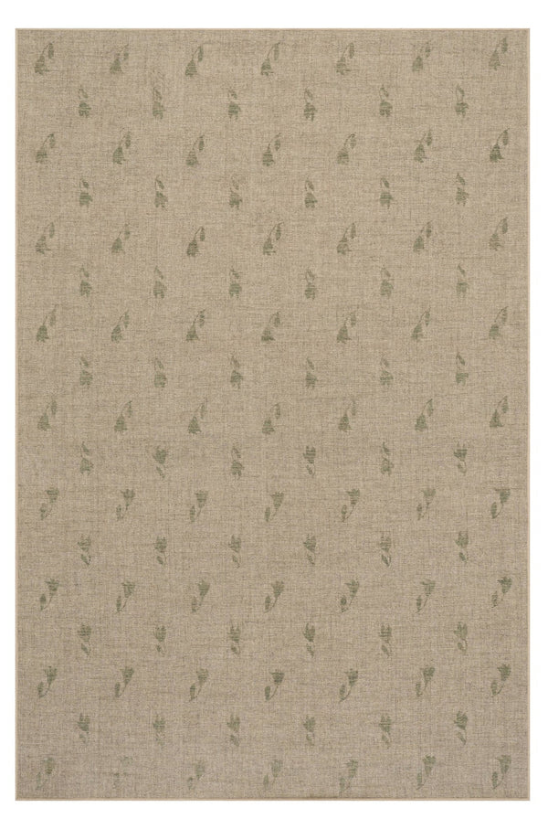 Dash & Albert - Flora Soft Floral Green Machine Washable Rug