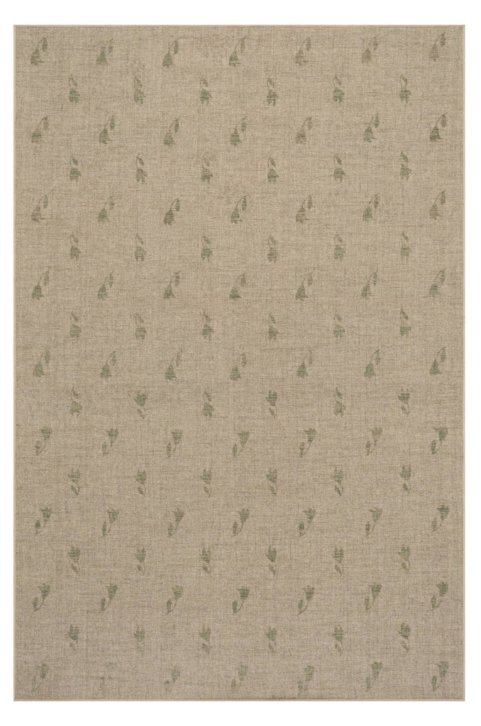 Dash & Albert - Flora Soft Floral Green Machine Washable Rug