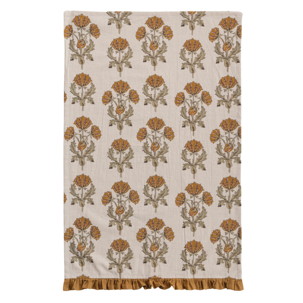 Floral Cotton Tea Towel (Two Styles Available)