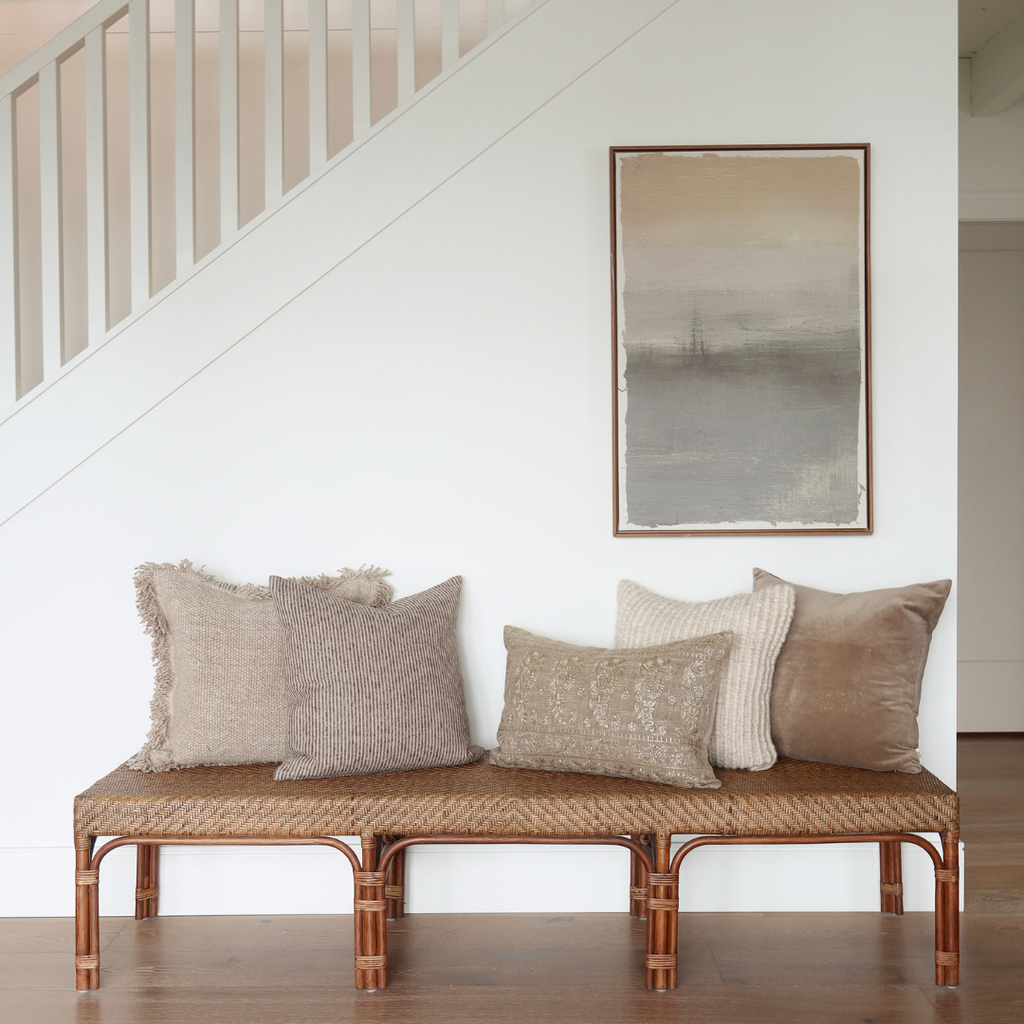 Vera Luxe Velvet Pillow - Birch  (20" x 20")