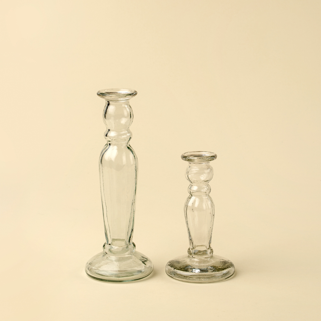 Vero Glass Candleholders (Two Sizes Available)