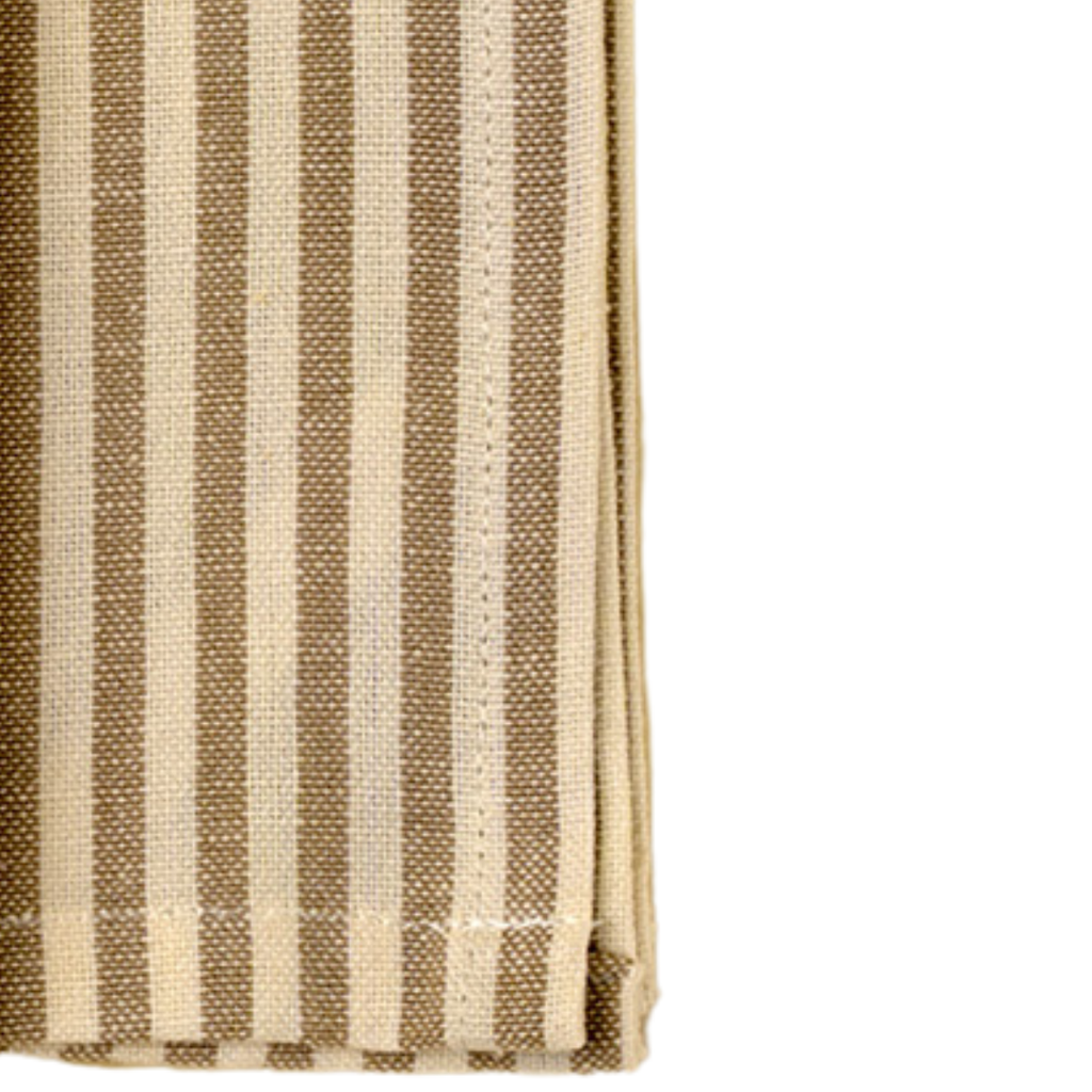 Hampton Stripe Tea Towels - Stone (Two Styles Available)